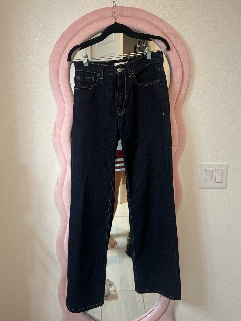 Dark Indigo High-Rise Wide-Leg Women’s Jeans